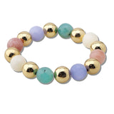 111072, NATURAL GEMSTONE BEADED STRETCH BRACELET