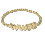 111127, WWJD BEADED STRETCH BRACELET