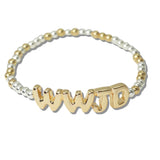 111127, WWJD BEADED STRETCH BRACELET