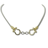 111138, 14K GOLD PLATED HORSESHOE LINK DESIGNER INSPIRED NECKLACE