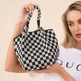 111155, GRAPHIC CHECKERBOARD MINI TOTE BAG