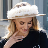 111167, RUFFLED ORGANZA OPEN TOP SUN HAT