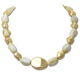 Bold Resin and Metallic Statement Necklace - view 6