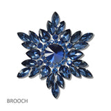 Floral Sunburst Crystal Brooch PIN - view 6