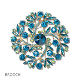 111185, CRYSTAL FLORAL VINE BROOCH PIN