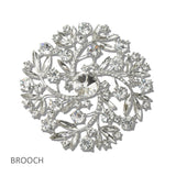 111185, CRYSTAL FLORAL VINE BROOCH PIN