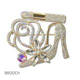 111186, HIGH HEEL LIPSTICK GLAMOUR BROOCH PIN
