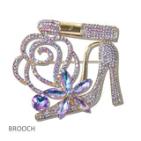 111186, HIGH HEEL LIPSTICK GLAMOUR BROOCH PIN