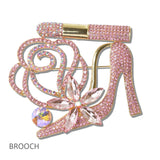 111186, HIGH HEEL LIPSTICK GLAMOUR BROOCH PIN