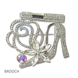 111186, HIGH HEEL LIPSTICK GLAMOUR BROOCH PIN