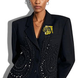 111186, HIGH HEEL LIPSTICK GLAMOUR BROOCH PIN