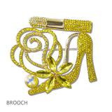 111186, HIGH HEEL LIPSTICK GLAMOUR BROOCH PIN