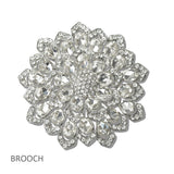 111187, CRYSTAL BOTANICAL BROOCH PIN