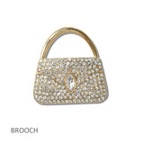 111190, CRYSTAL EVENING BAG BROOCH PIN