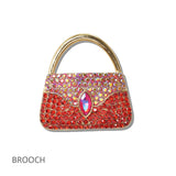 111190, CRYSTAL EVENING BAG BROOCH PIN