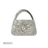 111190, CRYSTAL EVENING BAG BROOCH PIN