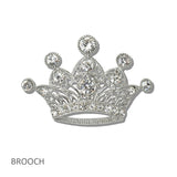 111193, PAVE RHINESTONE CROWN BROOCH PIN