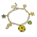111196, WORLD CUP SOCCER FAN GAME DAY CHARM BRACELET