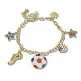 111196, WORLD CUP SOCCER FAN GAME DAY CHARM BRACELET