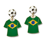 World CUP Soccer FAN Jersey Drop Earrings - view 8