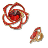 111221, FLOWER CRYSTAL RHINESTONE STRETCH RING