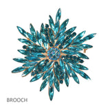 111225, CRYSTAL RHINESTONE STARBURST BROOCH PIN