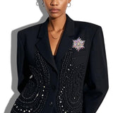 111225, CRYSTAL RHINESTONE STARBURST BROOCH PIN