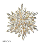111225, CRYSTAL RHINESTONE STARBURST BROOCH PIN