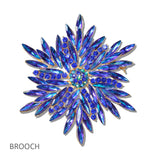 111225, CRYSTAL RHINESTONE STARBURST BROOCH PIN