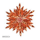 111225, CRYSTAL RHINESTONE STARBURST BROOCH PIN
