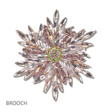 111225, SORORITY CRYSTAL RHINESTONE STARBURST BROOCH PIN