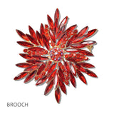 111225, CRYSTAL RHINESTONE STARBURST BROOCH PIN