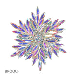 111225, CRYSTAL RHINESTONE STARBURST BROOCH PIN