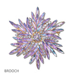111225, CRYSTAL RHINESTONE STARBURST BROOCH PIN