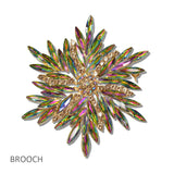 111225, CRYSTAL RHINESTONE STARBURST BROOCH PIN