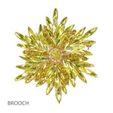 111225, CRYSTAL RHINESTONE STARBURST BROOCH PIN