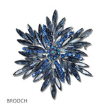111225, CRYSTAL RHINESTONE STARBURST BROOCH PIN