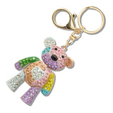 111238, CRYSTAL TEDDY BEAR KEYCHAIN BAG CHARM