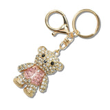 111239, CRYSTAL TEDDY BEAR KEYCHAIN BAG CHARM