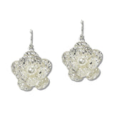 111247, ARTISANAL FLORAL PEARL DROP EARRINGS