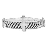 111264, TWISTED ROPE CROSS METAL STRETCH BRACELET wholesale fashion jewelry - GOOD FEELINGS, INC