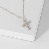 111267, LIGHT UPON THE CROSS DAINTY CROSS CHARM NECKLACE wholesale fashion jewelry - GOOD FEELINGS, INC