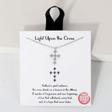 111267, LIGHT UPON THE CROSS DAINTY CROSS CHARM NECKLACE wholesale fashion jewelry - GOOD FEELINGS, INC