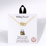 111268, HOLDING SECRET CZ PADLOCK NECKLACE
