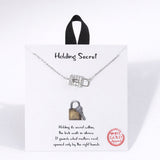 111268, HOLDING SECRET CZ PADLOCK NECKLACE