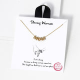 111269, STRONG WOMAN DAINTY MOM SLIDE NECKLACE