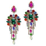 111272, CRYSTAL CHANDELIER FRINGE STATEMENT EARRINGS