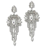 111272, CRYSTAL CHANDELIER FRINGE STATEMENT EARRINGS