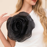 111293, OVERSIZED FLORAL CHIFFON BROOCH