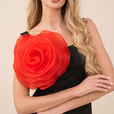 111293, OVERSIZED FLORAL CHIFFON BROOCH